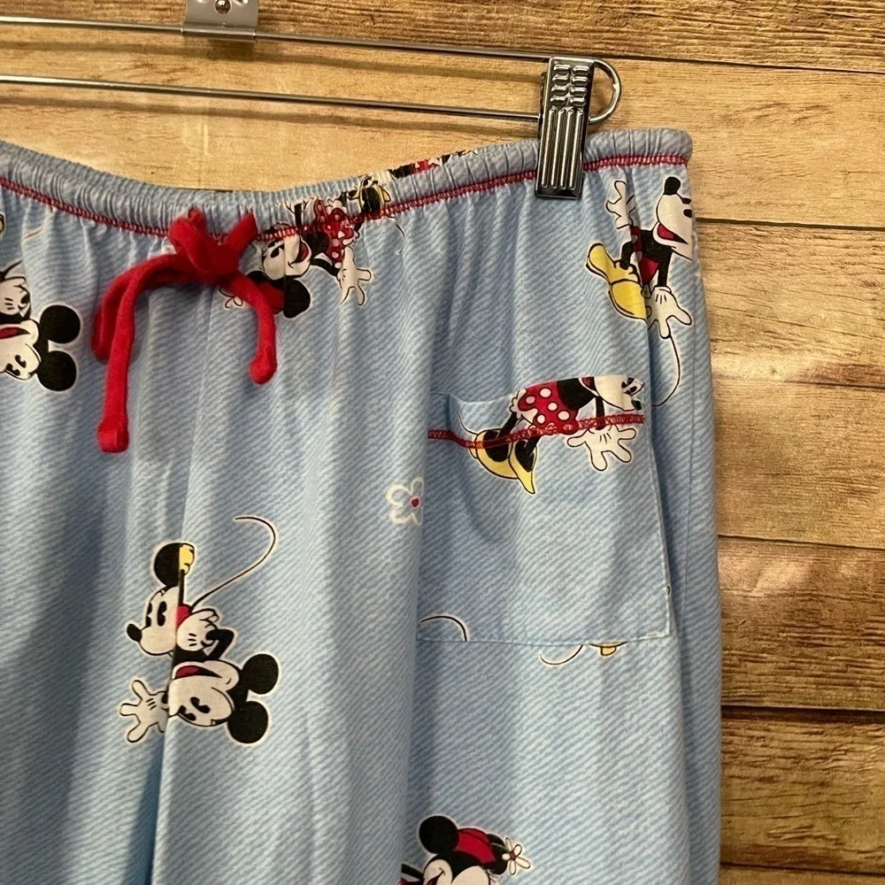 Disney Women’s Mickey Mouse All Over Print Blue Lounge Pajama Pants Size: Medium - Picture 7 of 7